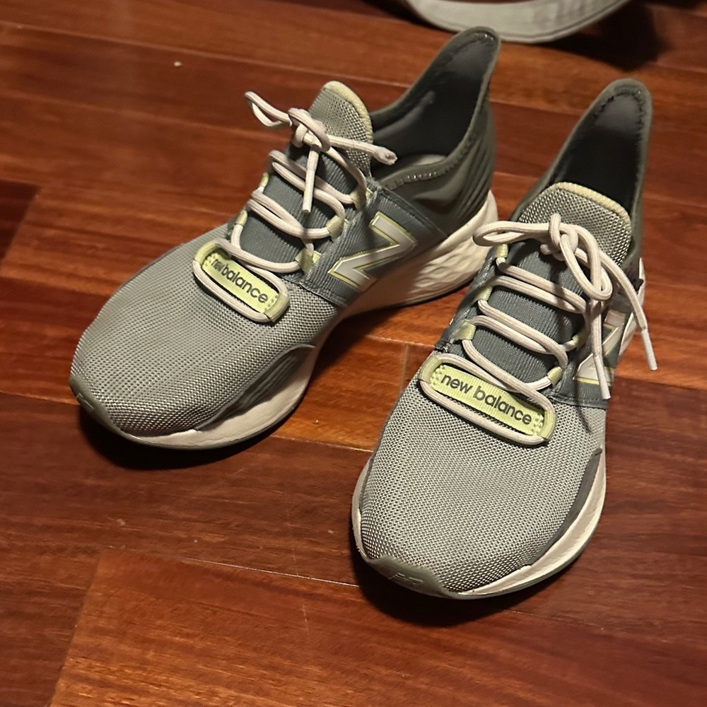 New Balance Gray and White Running Shoes